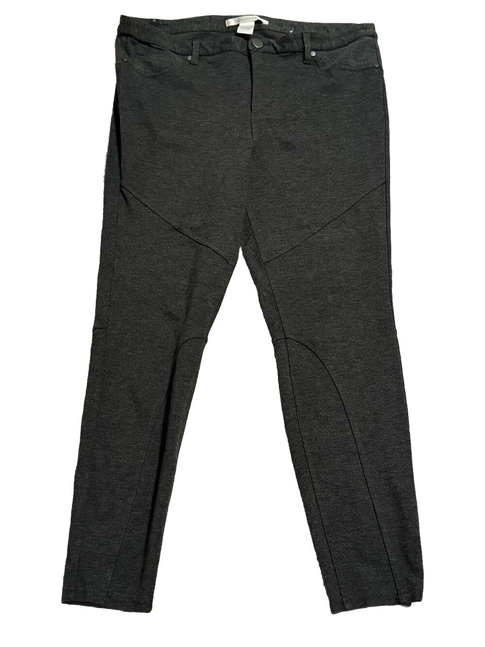 Lauren Conrad Pull On Stretch Leggings, Charcoal Gray, Size 16